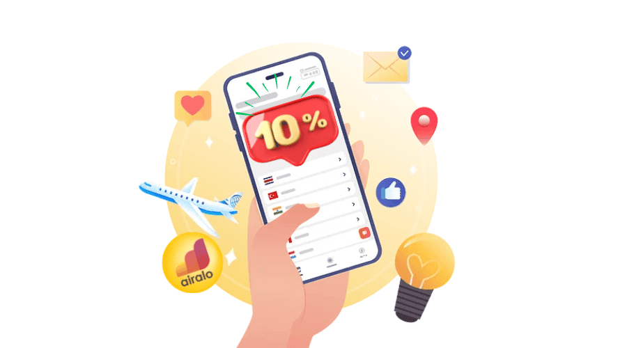 Airalo Cupom de desconto 10%