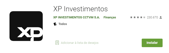 Aplicativo XP Investimentos