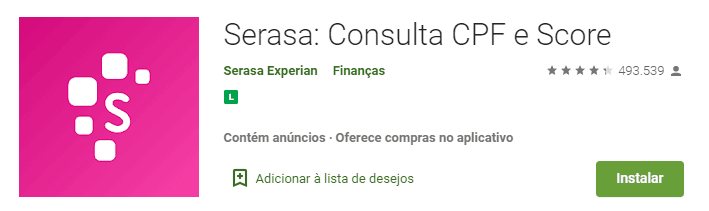 Aplicativo Serasa