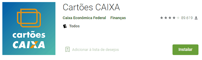 Aplicativo Cartões Caixa