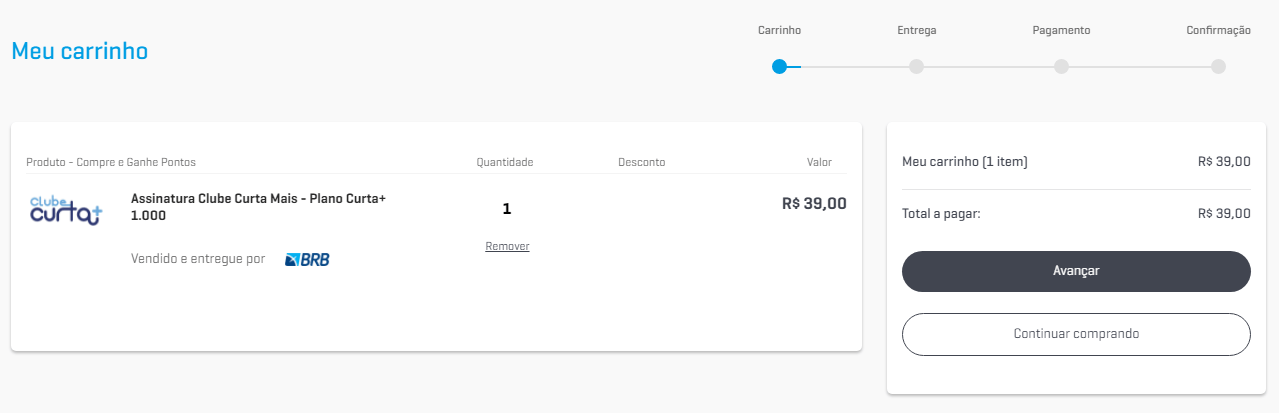 Assinatura Curta+ BRB